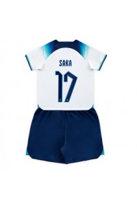 Engeland Bukayo Saka #17 Babytruitje Thuis tenue Kind WK 2022 Korte Mouw (+ Korte broeken)